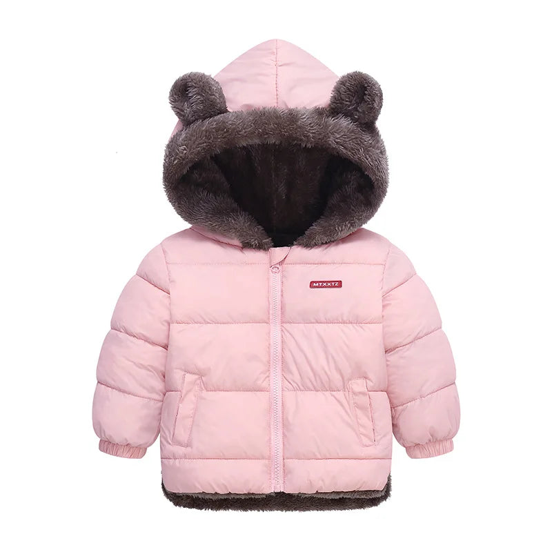 Garçons filles vestes épaisses hiver enfants rembourré polaire manteaux chauds enfants à capuche vêtements d'extérieur en coton enfants vêtements cachemire combinaison de neige
