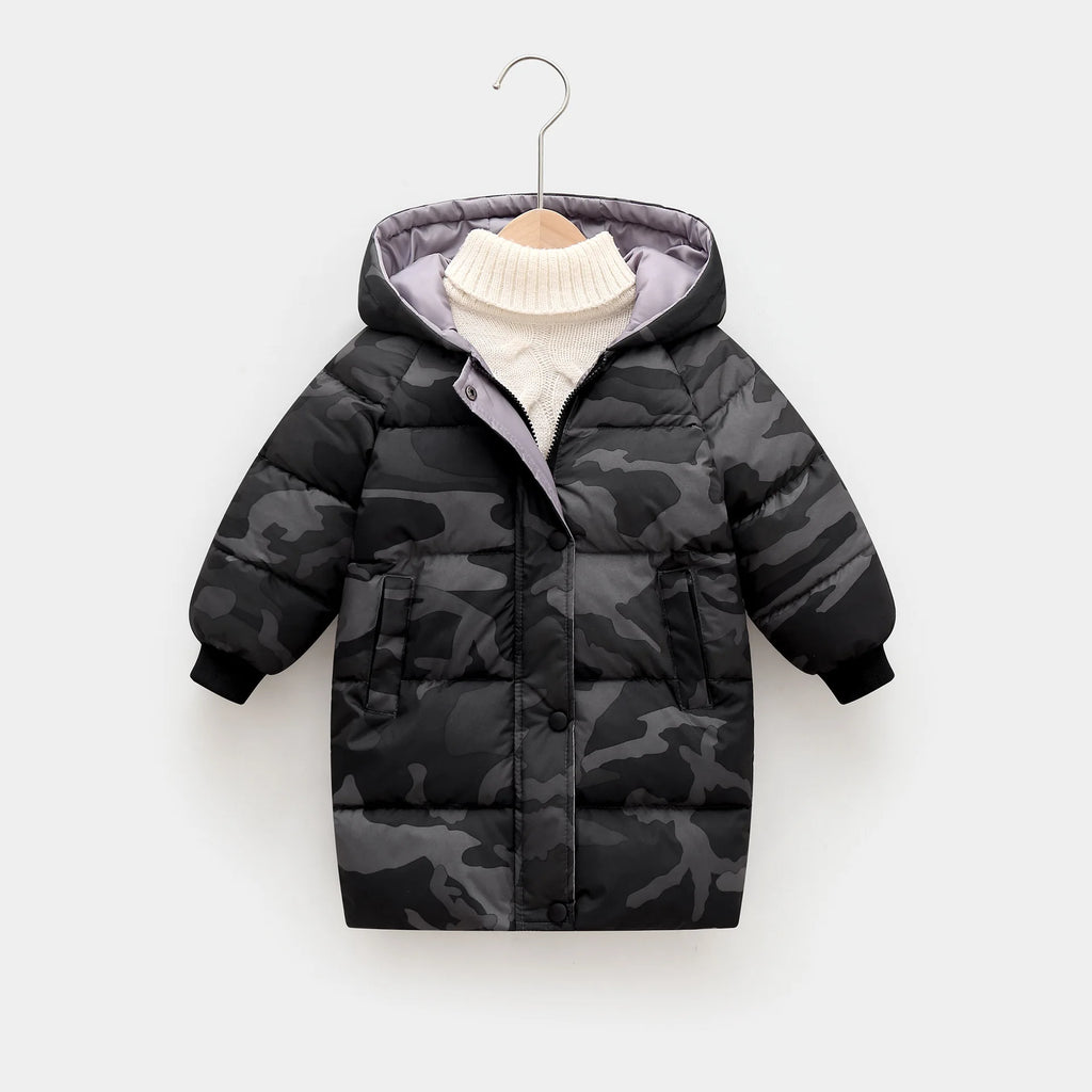 OLEKID-Doudoune à Capuche en Coton pour Enfant Garçon et Fille, Parka Chaude de 1 à 10 Ans, Automne Hiver 2025