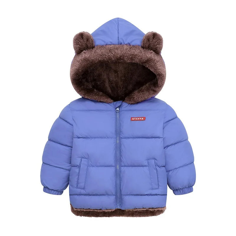 Garçons filles vestes épaisses hiver enfants rembourré polaire manteaux chauds enfants à capuche vêtements d'extérieur en coton enfants vêtements cachemire combinaison de neige