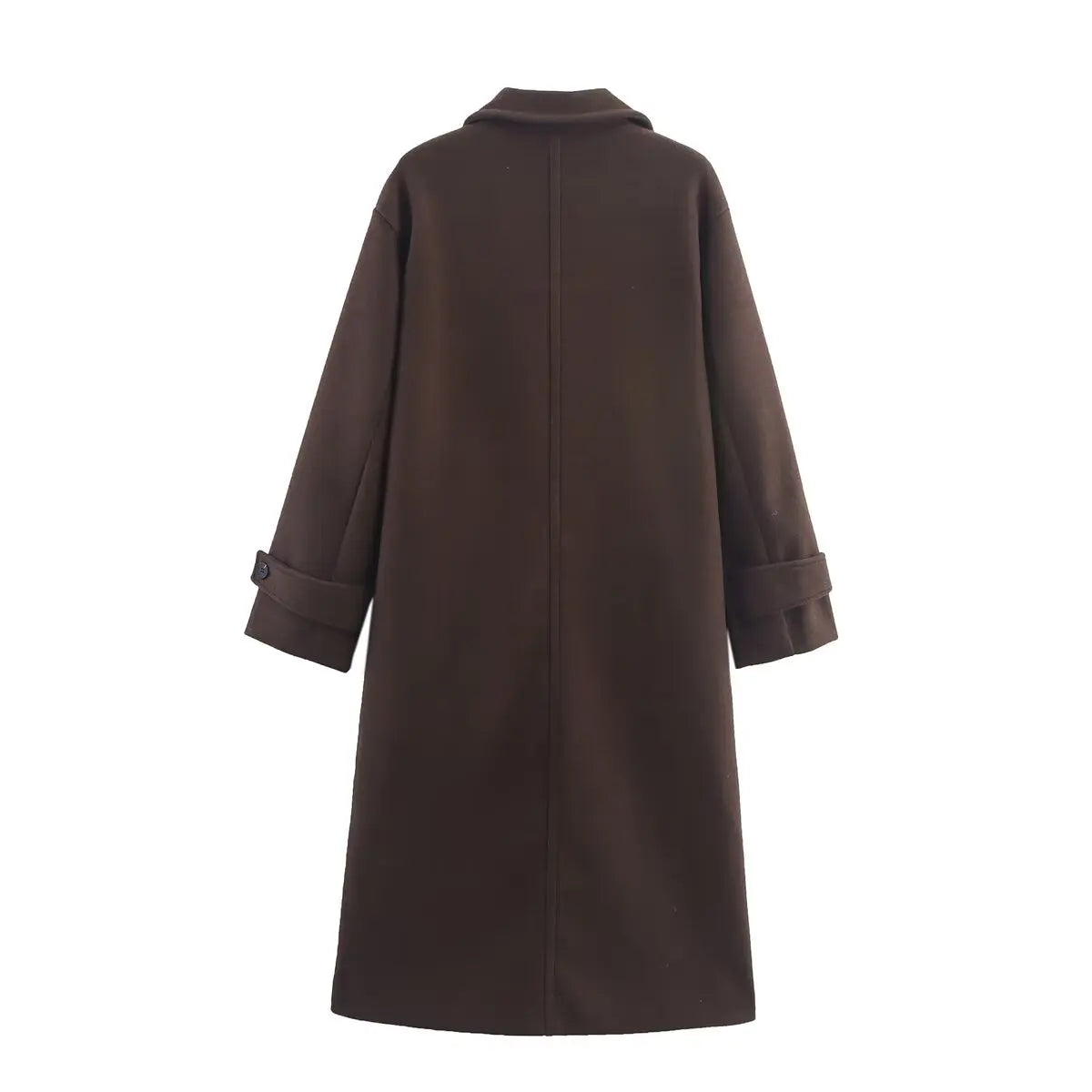 Automne hiver doux revers ample à manches longues manteau en laine veste nouveaux vêtements pour femmes mode tempérament élégant manteau en laine