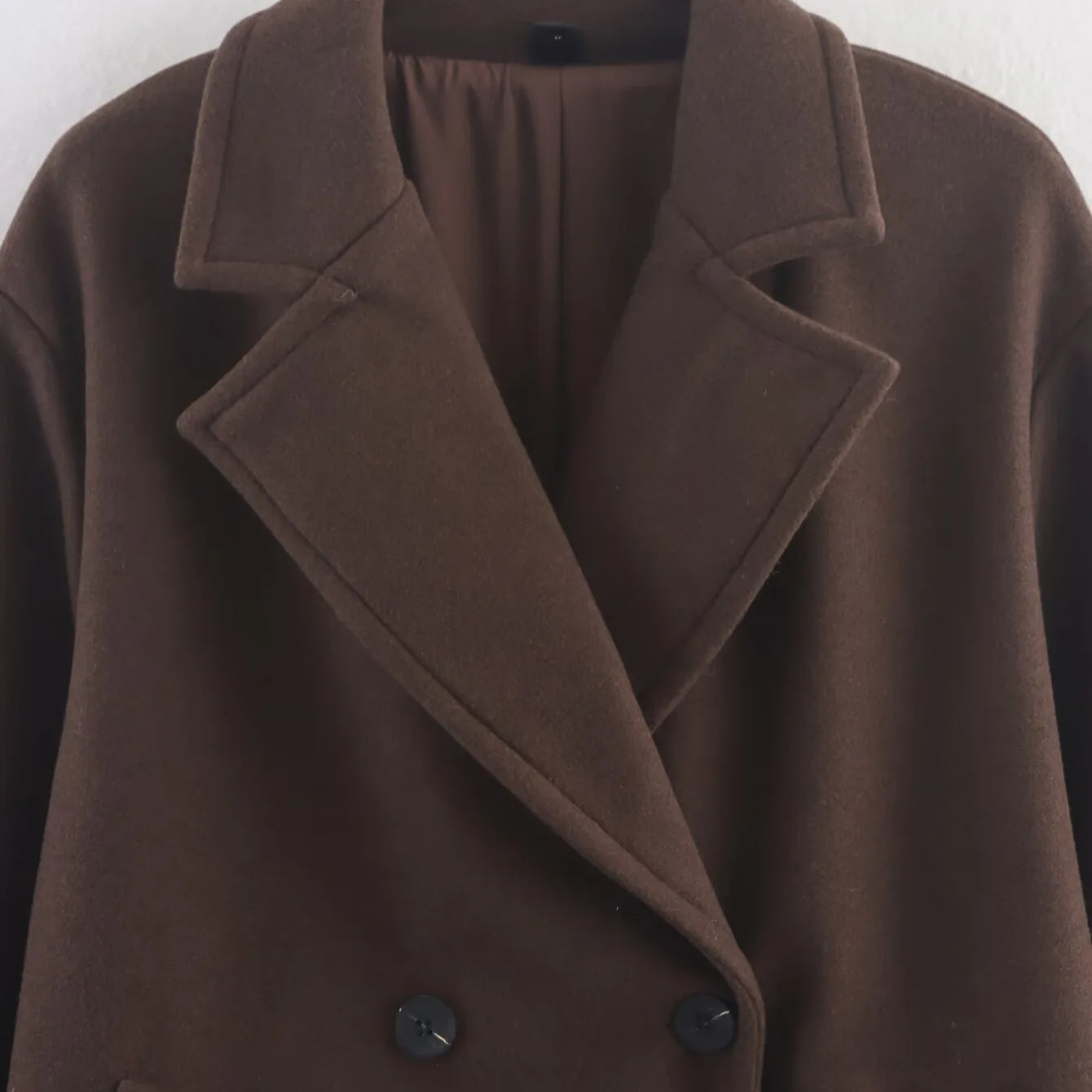 Automne hiver doux revers ample à manches longues manteau en laine veste nouveaux vêtements pour femmes mode tempérament élégant manteau en laine