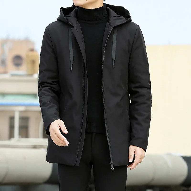Hommes vestes automne hiver hommes Trench manteau hommes décontracté épaissir chaud à capuche veste mâle coupe-vent vêtements d'extérieur homme manteau 6XL